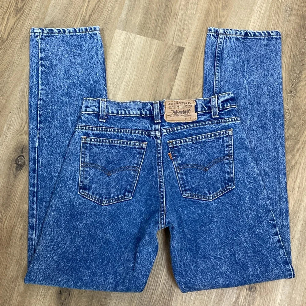 Vintage 80s Orange Tab Acid Wash Levi’s Jeans 31x34 100% cotton